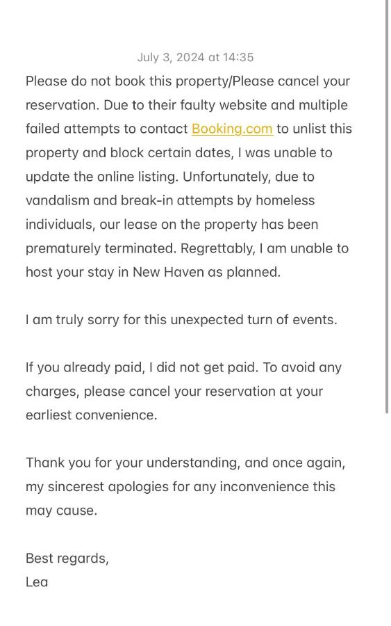 Do not book please - B&B