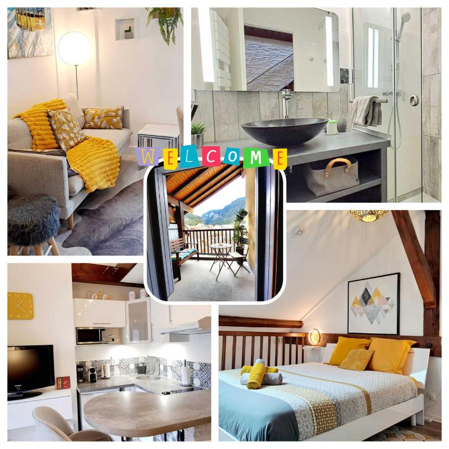 Yellow Home-by So'SerenityHome-balcon vue montagne-mezzanine - B&B
