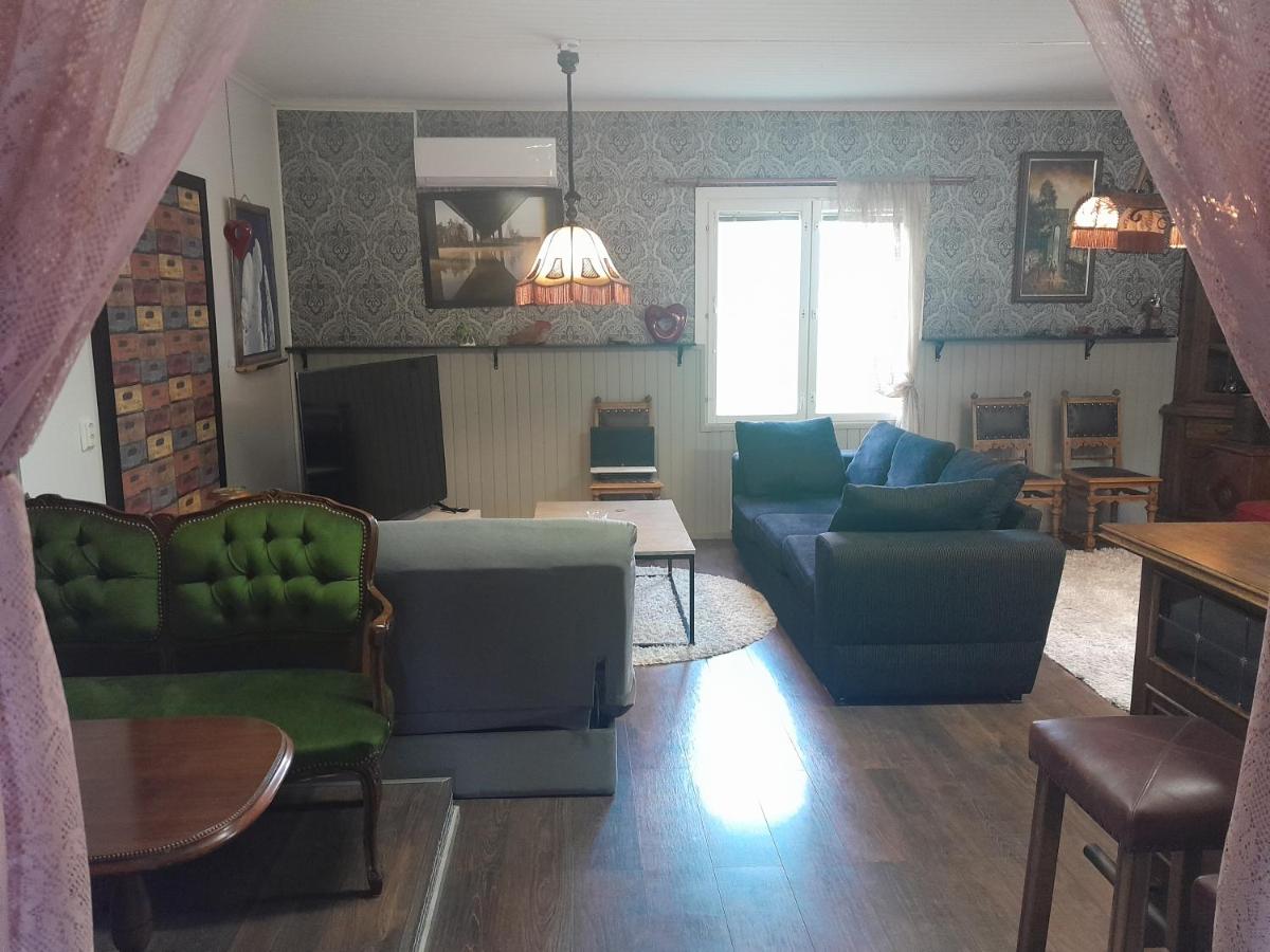 Saunallinen talo 5-tien varrella, yksityinen ranta - B&B