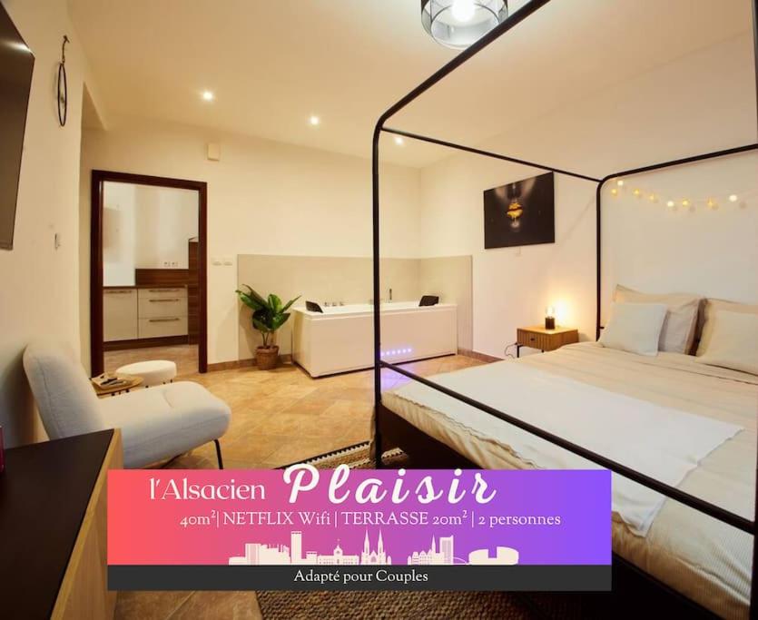 L'Alsacien Plaisir- Balnéo-Wifi-Netflix - B&B