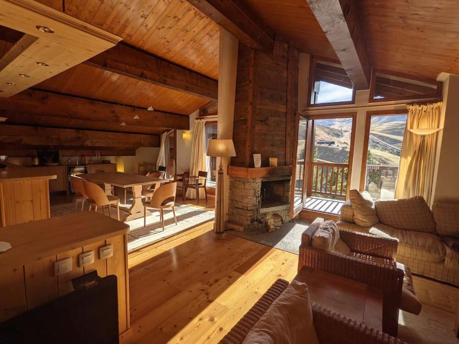 Duplex 170m2 avec terrasse vue domaine skiable ARCS2000 - Ferienwohnung