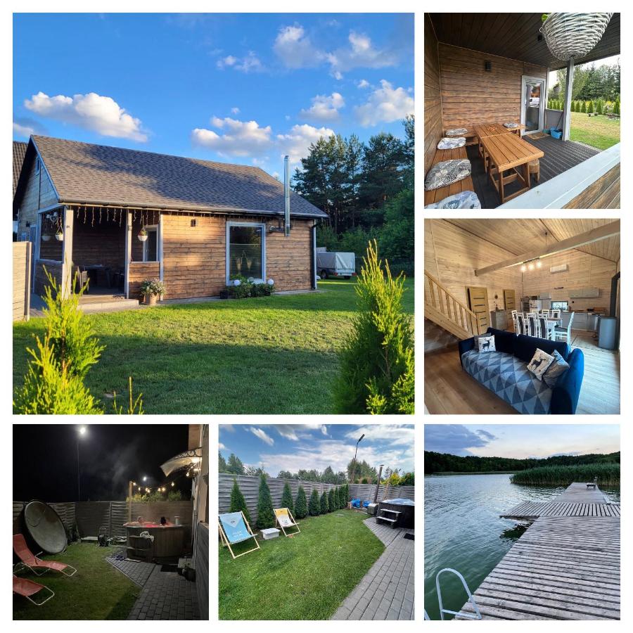 Mazury Dom Oluś nad jeziorem Sasek Wielki z gorącą balia z funkcją jakuzzi - Bed and Breakfast