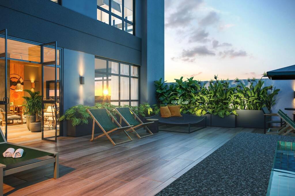 Vila Olímpia Studio Good Local Piscina Coworking Rooftop Cinema Gym - B&B São Paulo