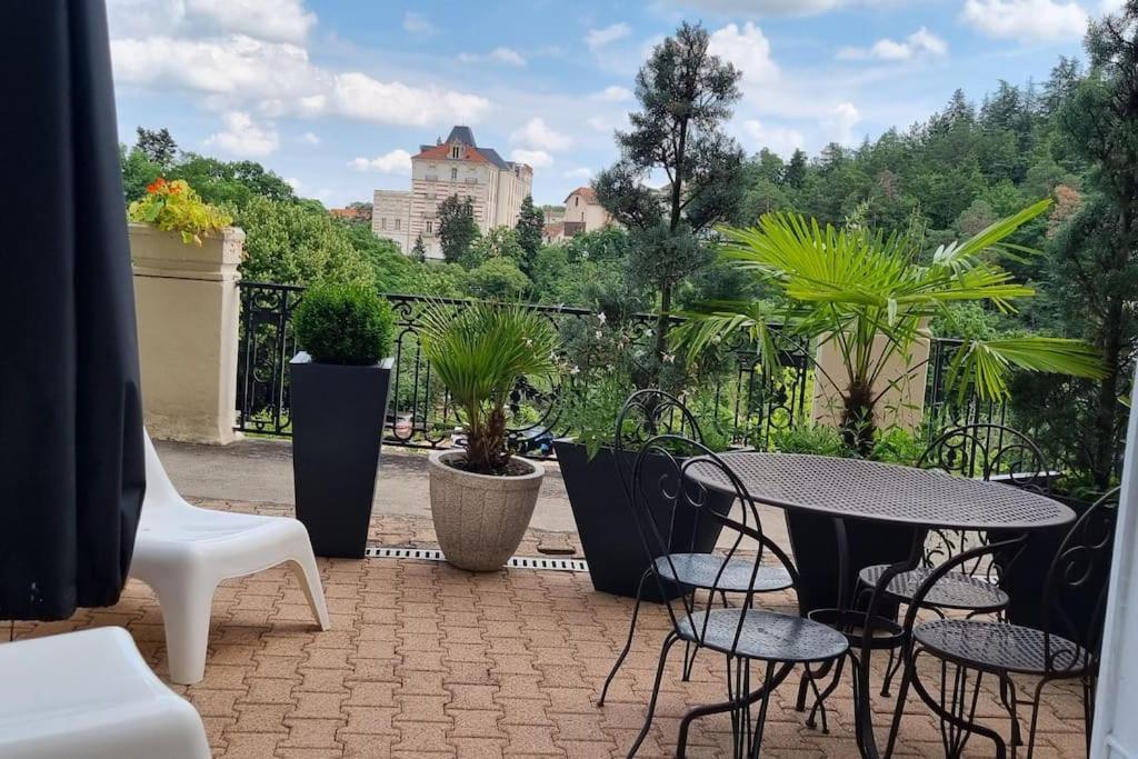 Appt vue parc, avec terrasse - Chambres d’hôtes Châtel-Guyon