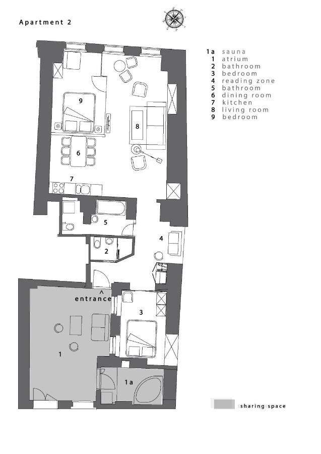 Appartamento con 2 Camere da Letto