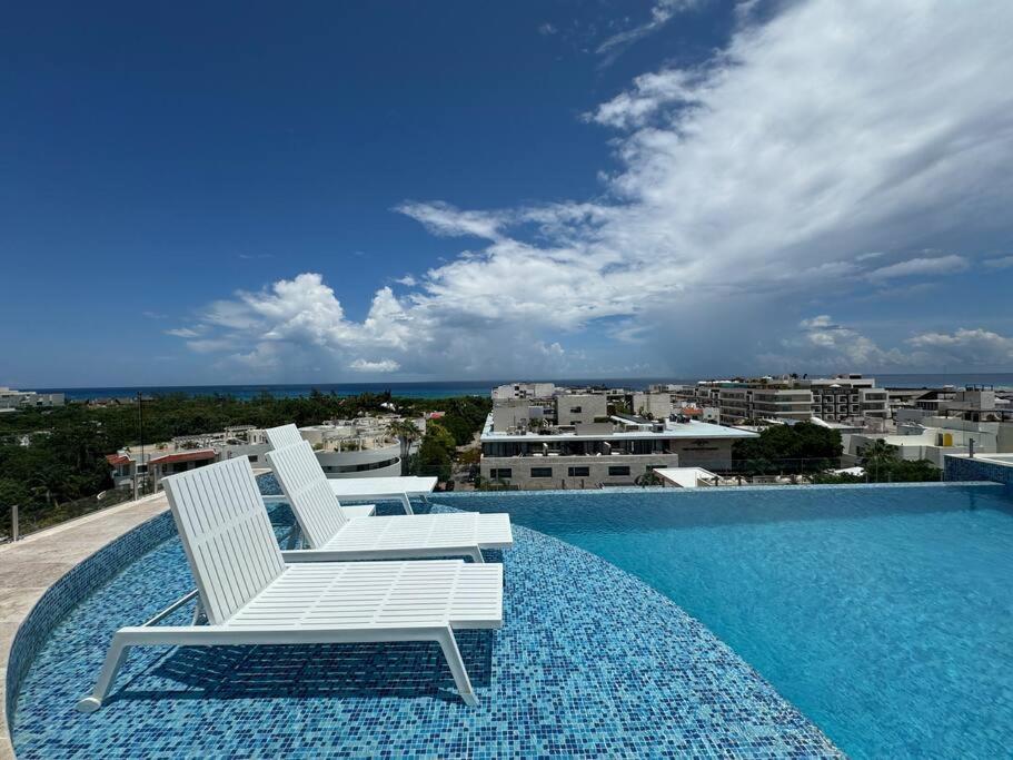 M-403 Brand New Studio, Ocean View Terrace, Pool and Gym - B&B Playa del Carmen