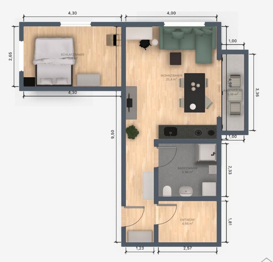 Appartement met 1 Slaapkamer