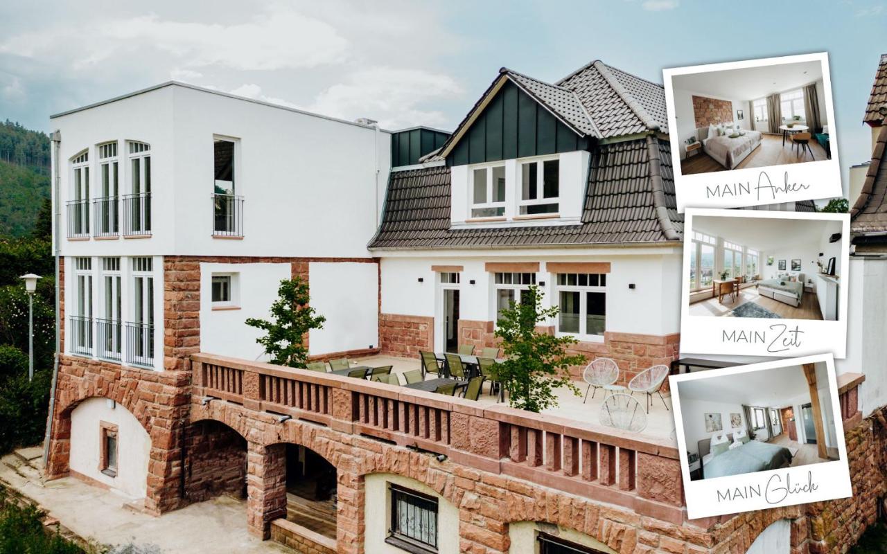MAINTERRASSE Boardinghouse am Fluss klimatisierte Apartments mit 80qm Terrasse - Ferienwohnung Miltenberg