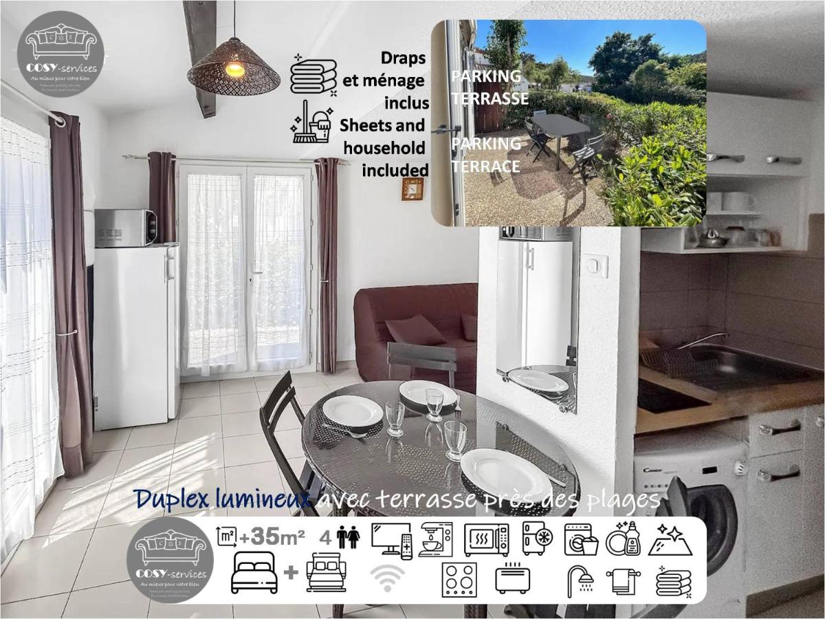 Duplex lumineux avec terrasse près des plages - Ferienwohnung