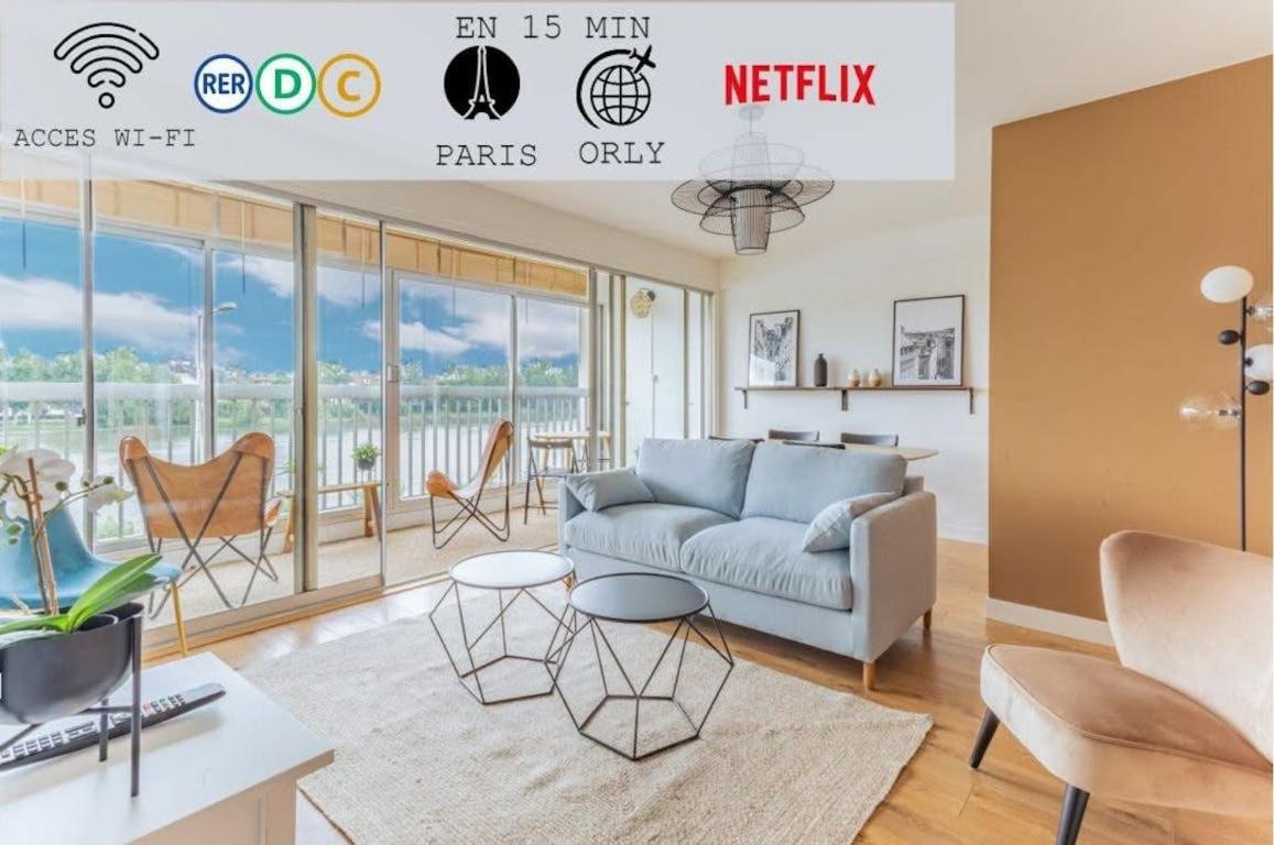 Appart'Hôtel Luminous Vue Seine- Paris 15min - B&B