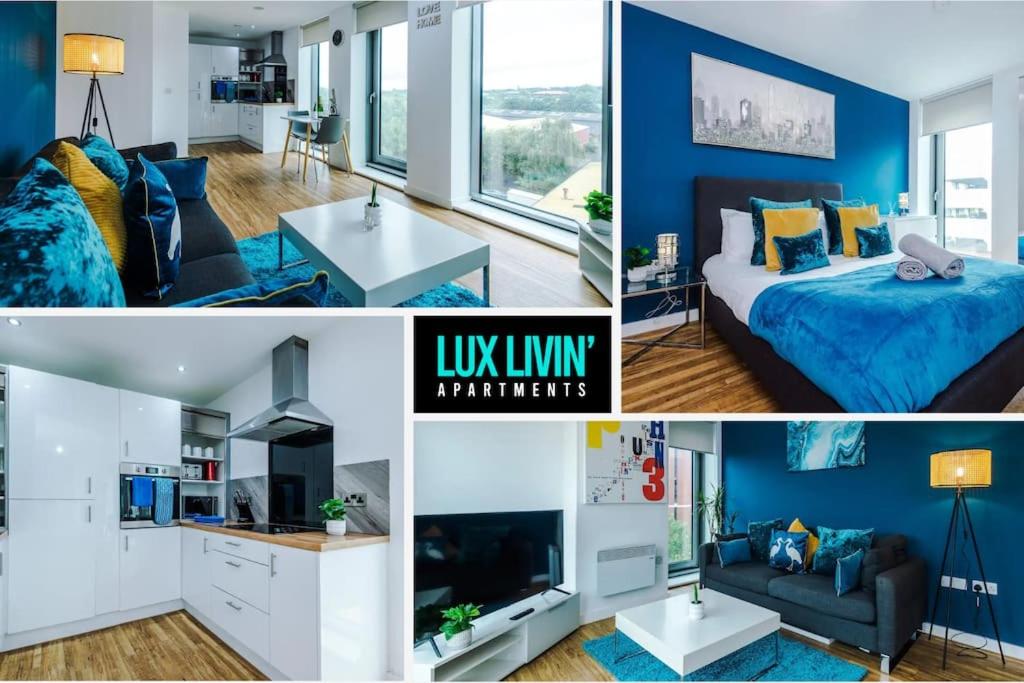 Lux Livin' Apartments - Luxury 2 BED Sky Apartment Manchester FREE GYM - B&B