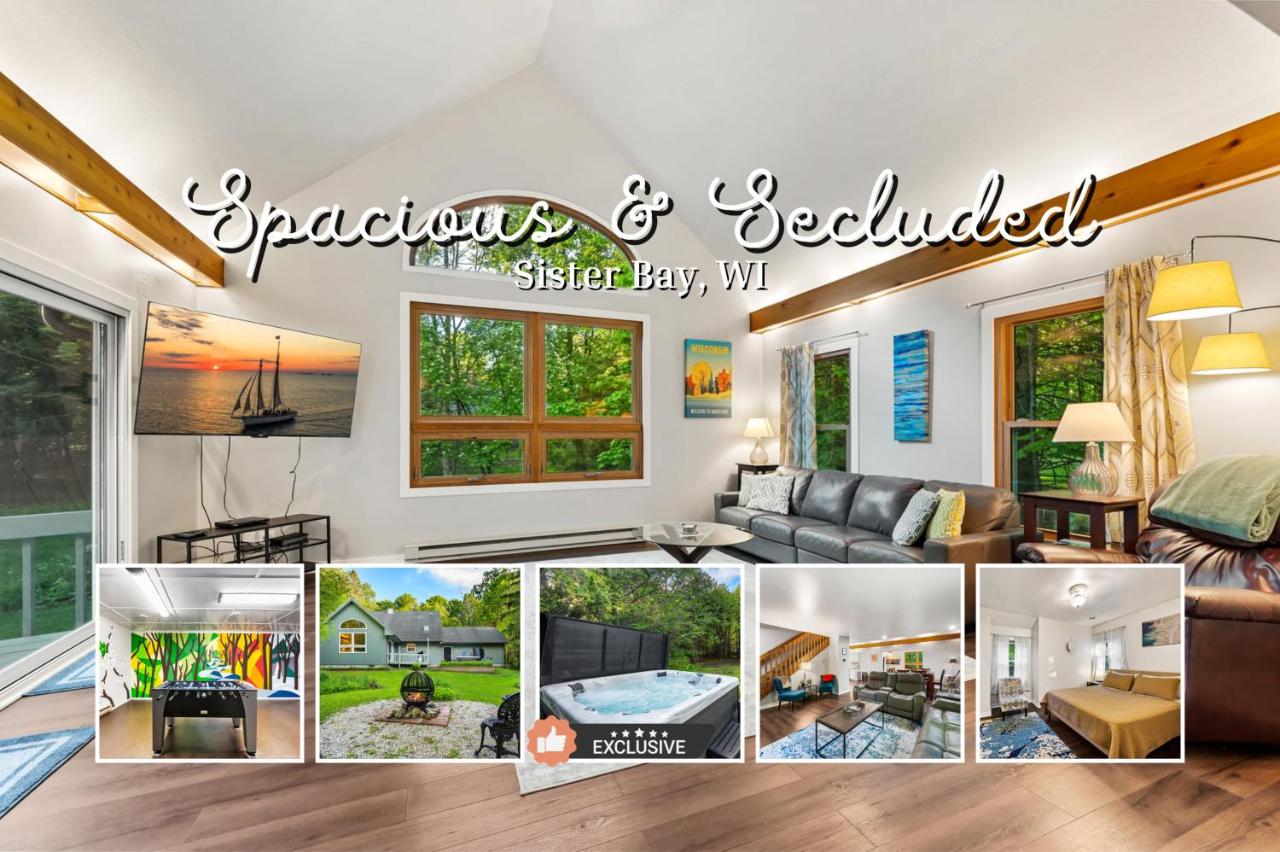 Scandia - Hot Tub, Arcade, Dog-Friendly, and Walk to Marina! - Bed and Breakfast Sister Bay