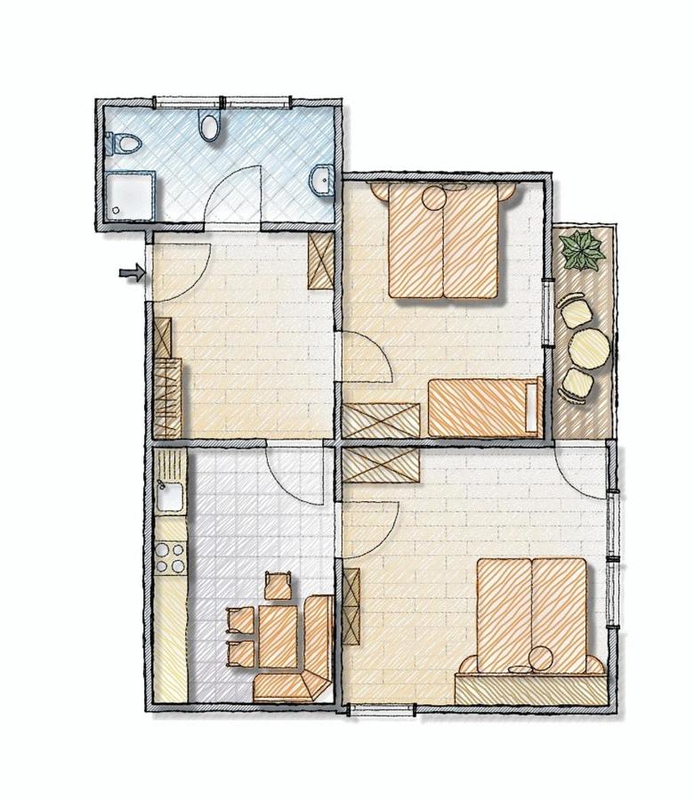 Apartamento de 2 dormitorios