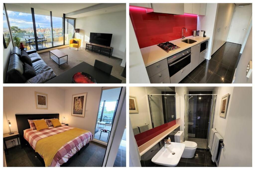 St Kilda vibes - City views, airy 1 bed sleeps 2-4 - Ferienwohnung Melbourne