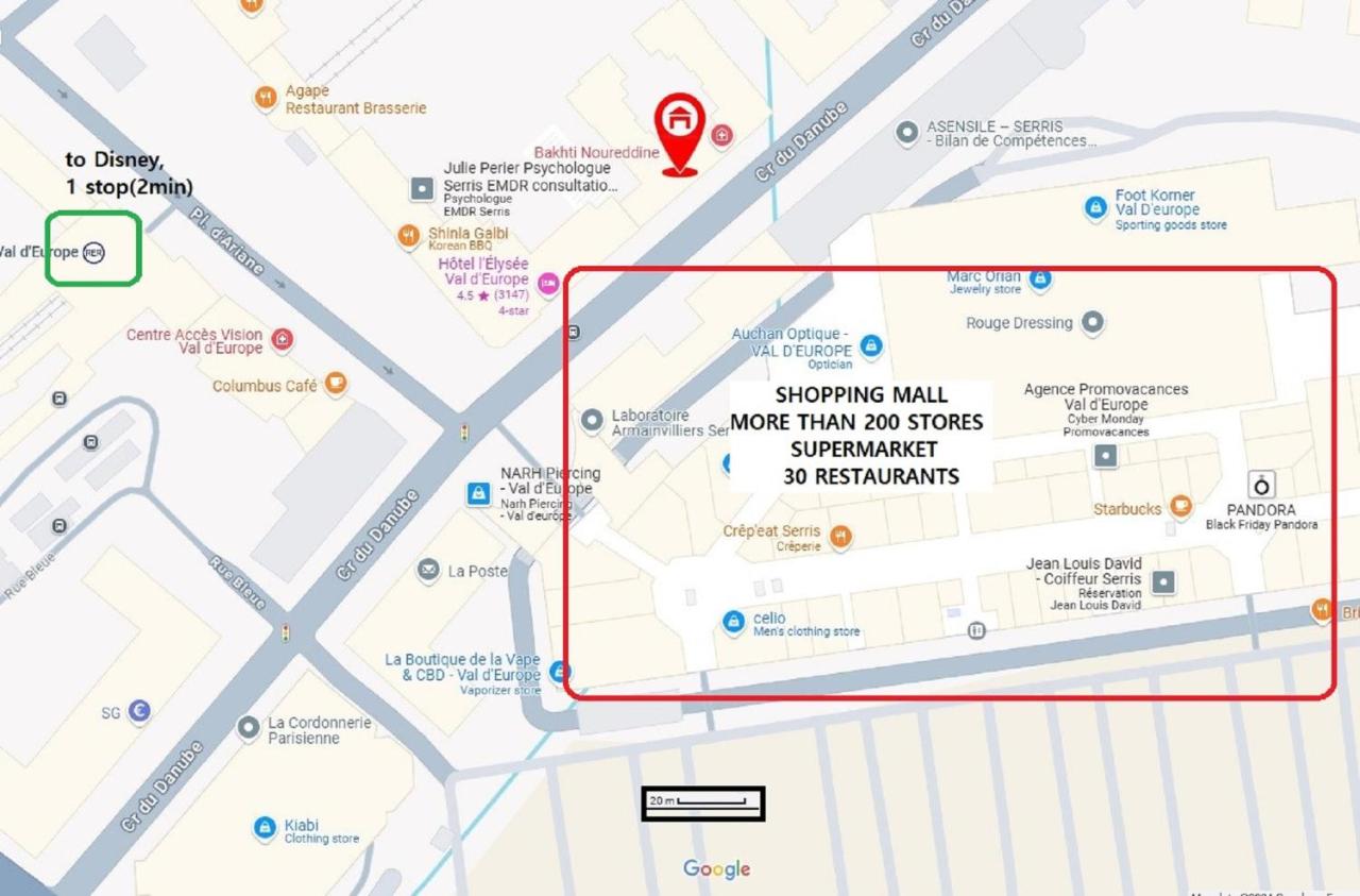 Le Danube Apartment F2 Disneyland, center ville - B&B