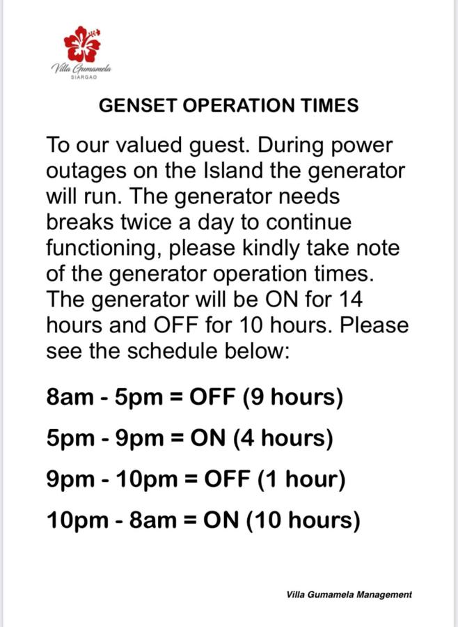 Villa Gumamela Siargao - B&B Catangnan