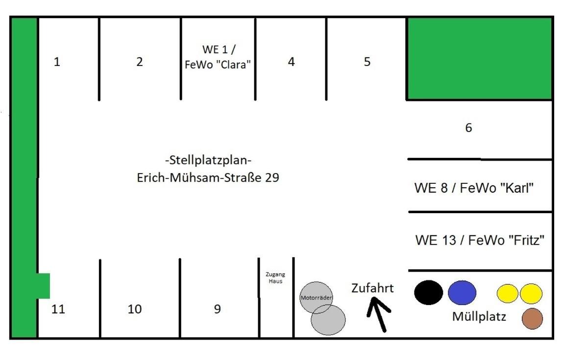 Premium Quartier CLARA , KARL und FRITZ auf dem Kaßberg mit eigenem Stellplatz - Ferienwohnung