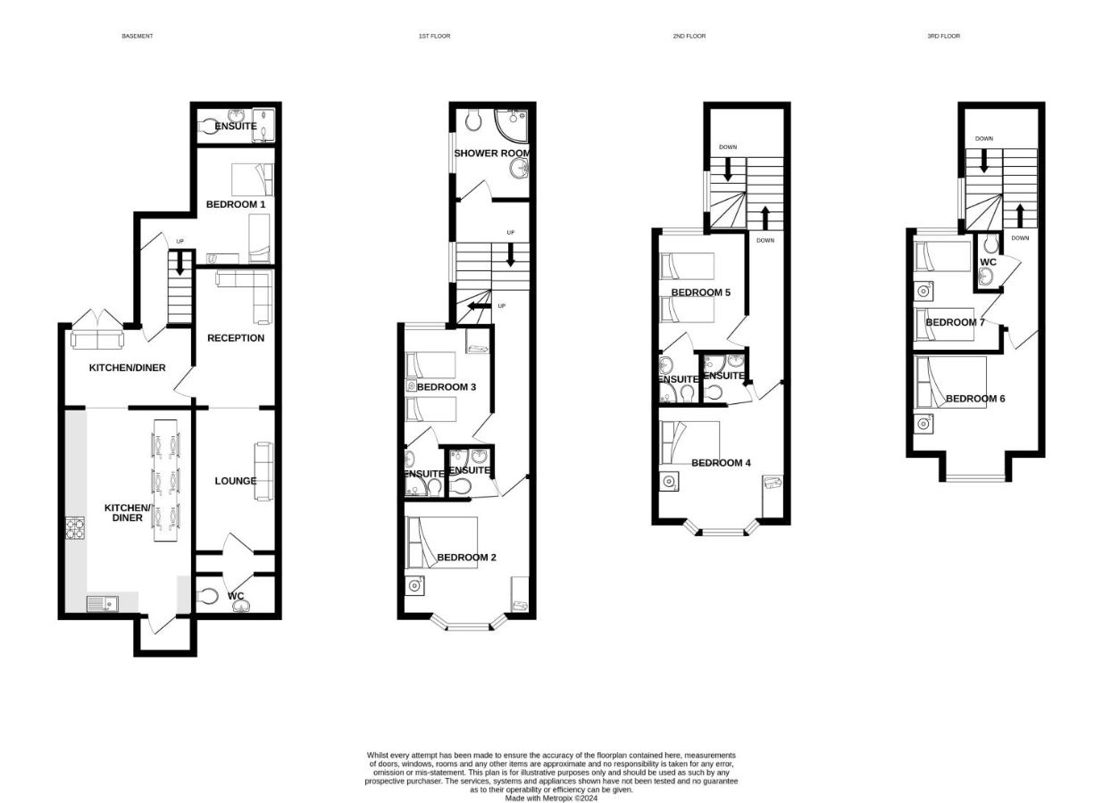 7 Bed House Brighton - Chambres d’hôtes