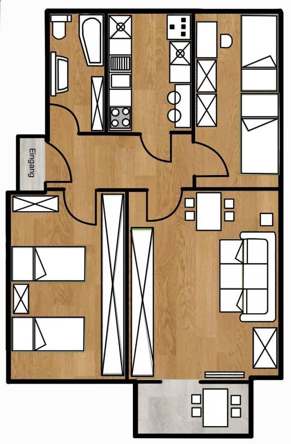 Schulze-Delitzsch Apartment für bis zu 6 Gäste - Ferienwohnung Delitzsch