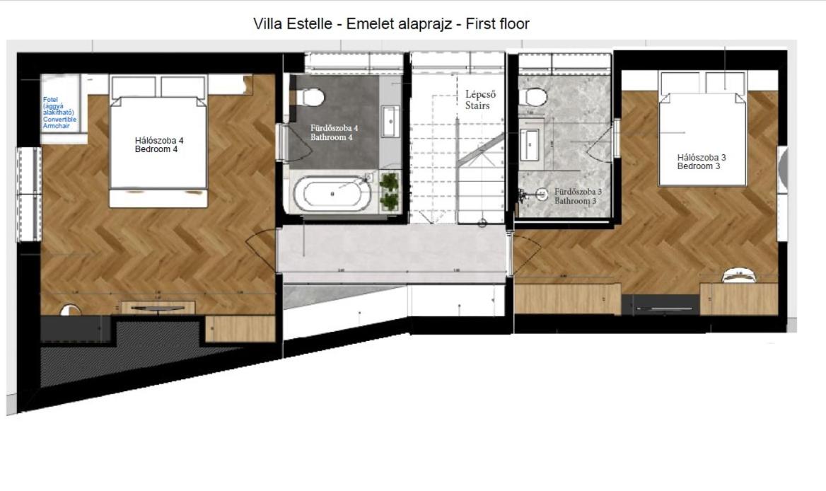 Villa Estelle - pool, jacuzzi, sauna - Balaton - Ferienwohnung Balatonkenese