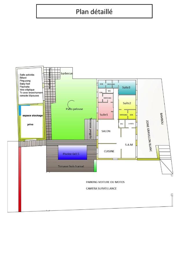 Villa 200m2, 3 suites, patio avec salle jeux, 1 piscine CHAUFFE DE DEBUT AVRIL A FIN OCTOBRE - Chambres d'hôtes Maruéjols