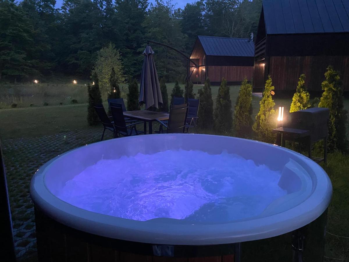 Przystanek Kistówko komfortowe domki z jacuzzi, staw wędkarski, kominek, las, przestrzeń - Chambres d'hôtes Kistowko