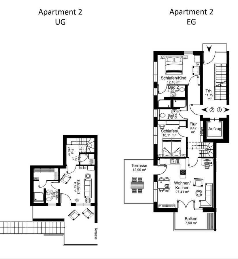 Apartment mit 3 Schlafzimmern
