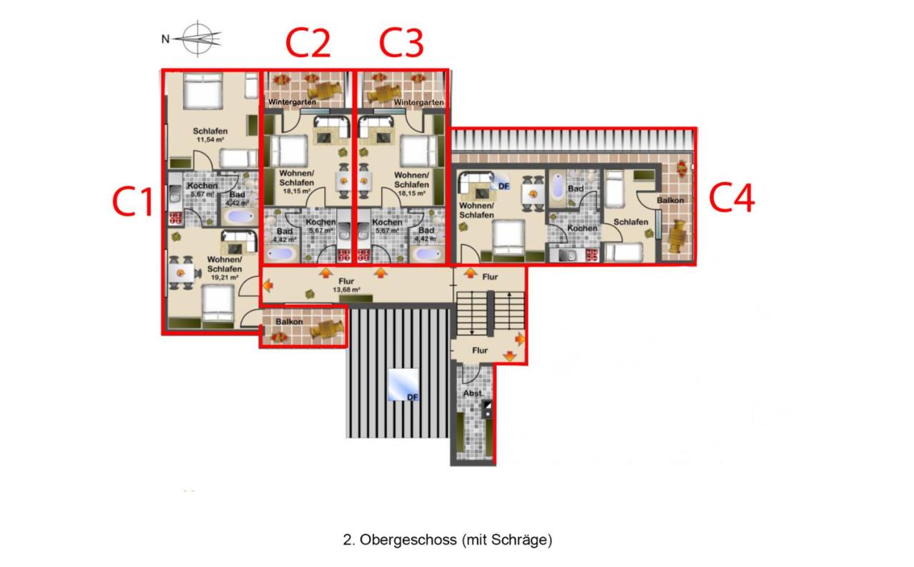 One-Bedroom Apartment with Balcony