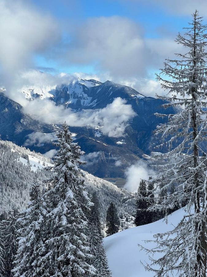 terrasse plus parking pour 8 personnes au ski à Torgon - B&B Vionnaz