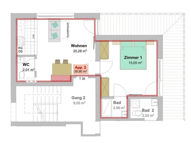Appartement 1 Chambre avec Vue