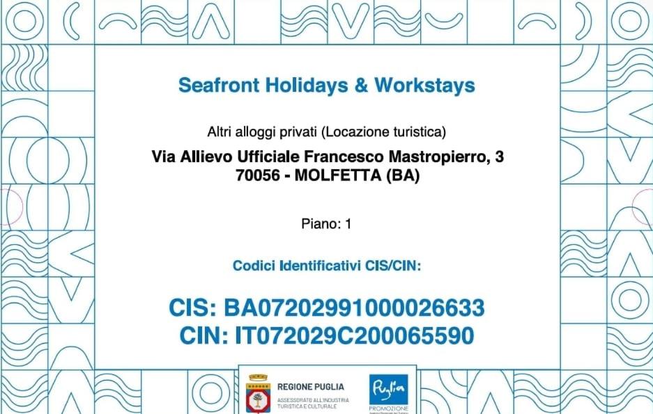 Seafront Holidays & Workstays - Ferienwohnung Molfetta