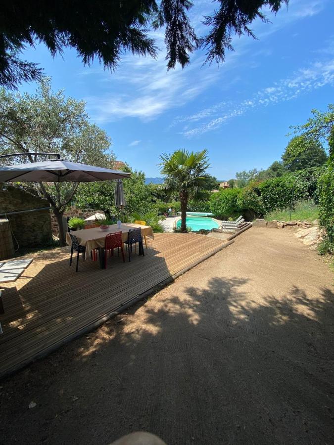 Belle maison en pierre avec piscine - B&B Ucel