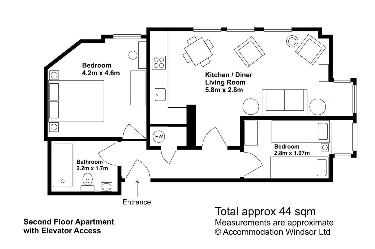 Appartamento con 2 Camere da Letto