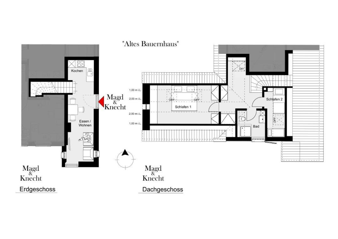 Ferienwohnung - Magd & Knecht für bis zu 3 Personen - Bed and Breakfast