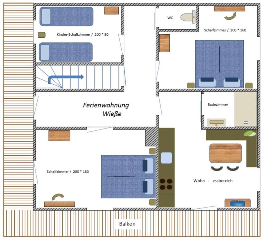 Three-Bedroom Apartment with Shower