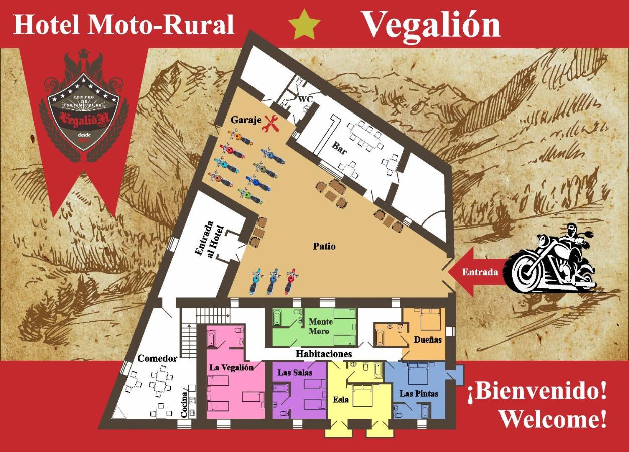 Hotel Moto-Rural "VEGALION" - B&B Las Salas