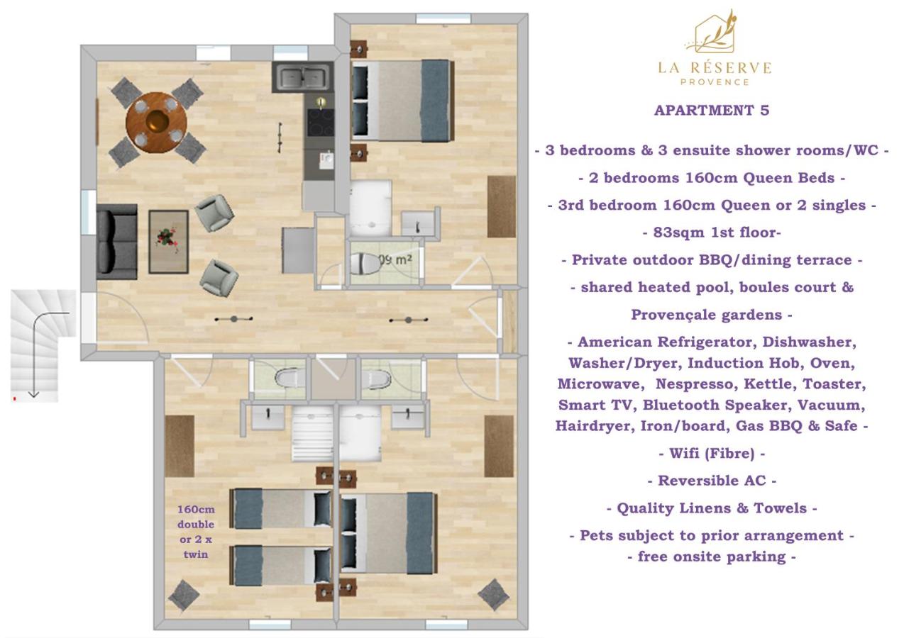 Three-Bedroom Apartment with Balcony