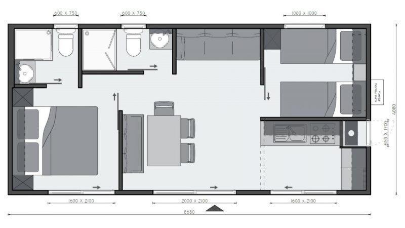 Ferienhaus Classic mit 2 Schlafzimmern