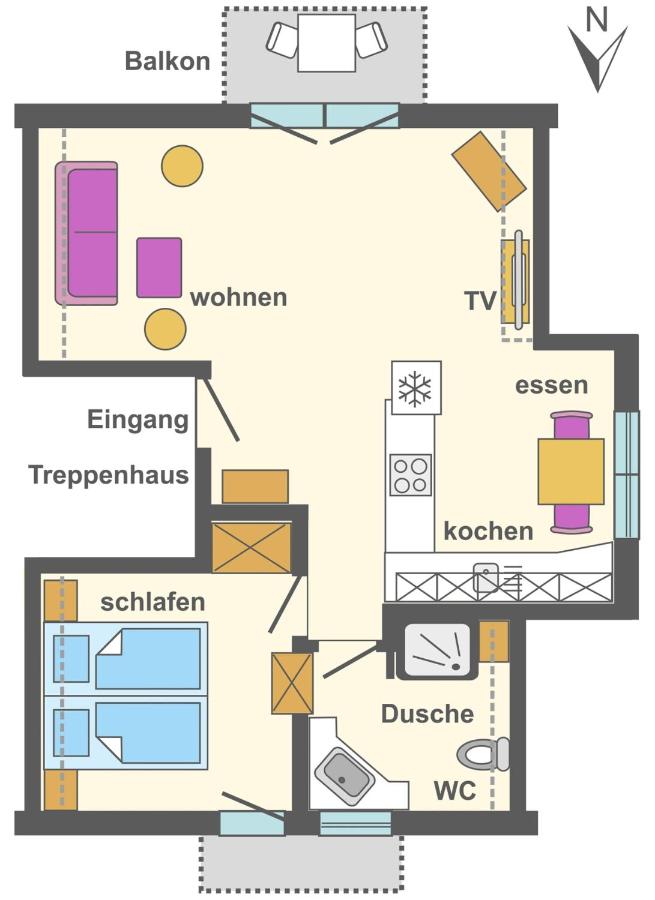 Seestraße 75 Wohnung Dachgeschoß - B&B Zingst