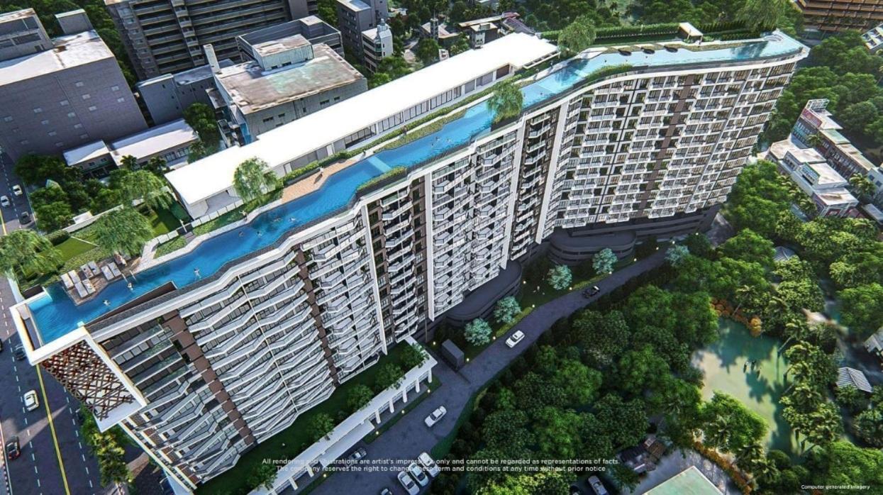 Comfy 1B1B -Sky River- Infinity Long Rooftop Pool - B&B