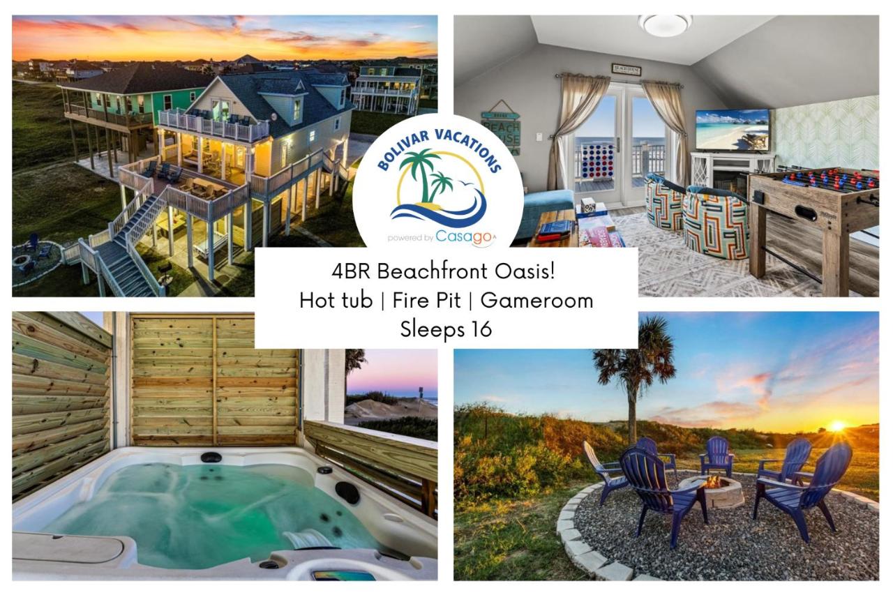 Seahaven Beachfront Oasis! HotTub, Gameroom, Firepit! Seahaven by Bolivar Vacations - Ferienwohnung Port Bolivar
