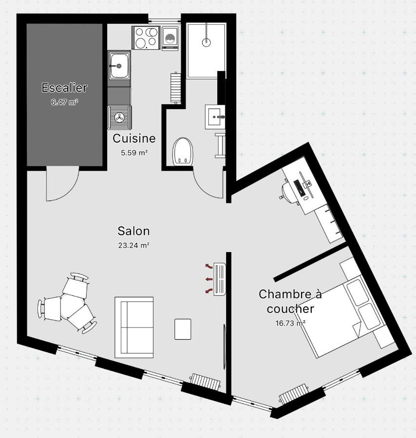 Appartamento con 1 Camera da Letto