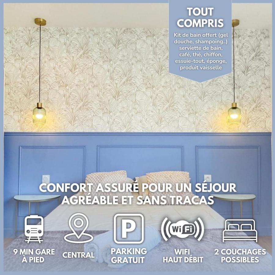 Le Cobalt - Parking Gratuit, Unique & Central - B&B