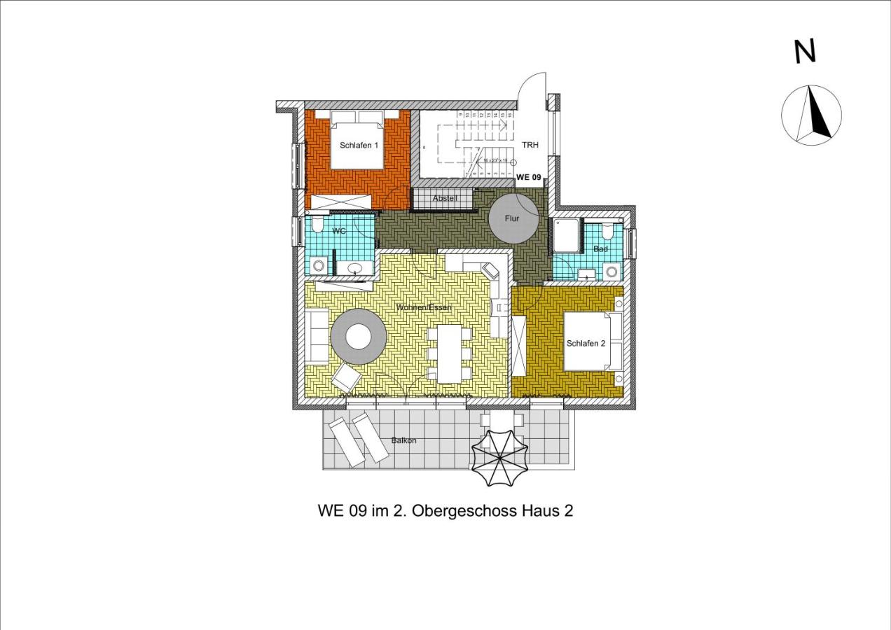 Apartamento de 2 dormitorios con balcón