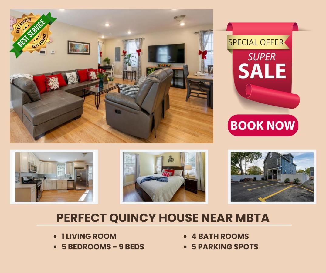 Peaceful 5BR & 4BA Quincy House w Patio, near Red Line & Pet Friendly 284 - Chambres d'hôtes Quincy