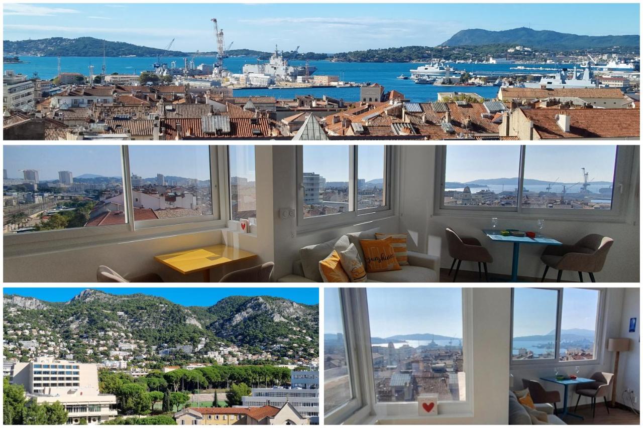 Panoramic Sea View, Top Floor Apartment Two Bedrooms in Toulon, Walk to Port and Station - Ferienwohnung