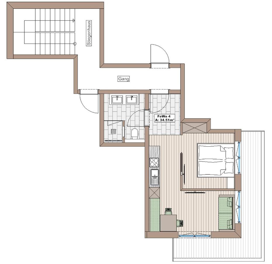 Appartamento con 1 Camera da Letto e Balcone