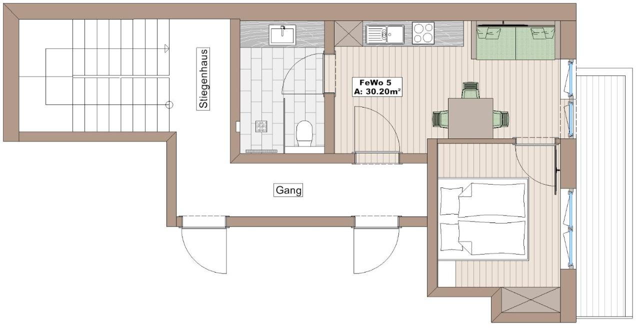 Appartamento con 1 Camera da Letto e Balcone