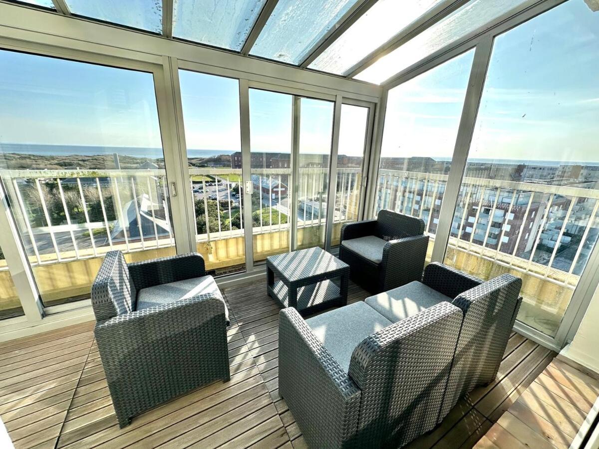 Vue panoramique au 8ème étage avec 3 Terrasses & 1 Parking à Berck-Plage - B&B