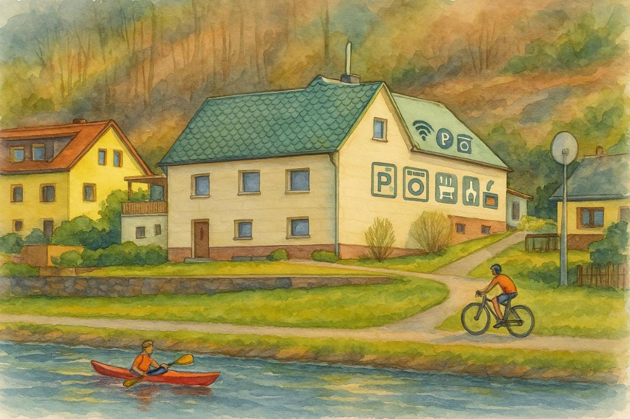 Ferienhaus am Elberadweg mit Sauna & Kamin - Natur, Erholung & S-Bahn-Anbindung - Saxon Oase - B&B